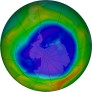 Antarctic ozone map for 2023-09-13